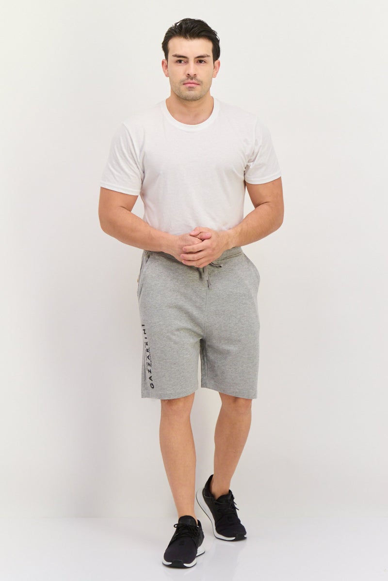 Gazzarrini Men Heather Side Pocket Basic Shorts, Grey - Image 4